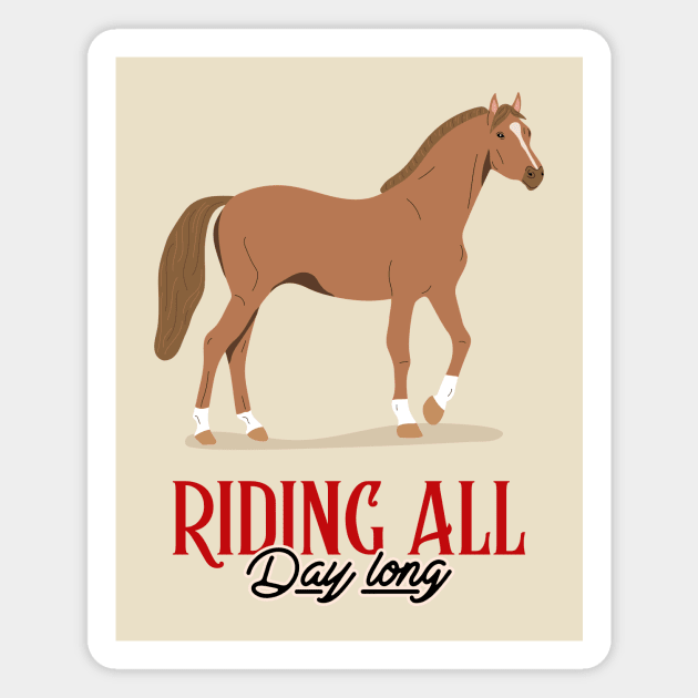 Horse Lover Horses Horse Riding Horse Rider Magnet by Tip Top Tee's